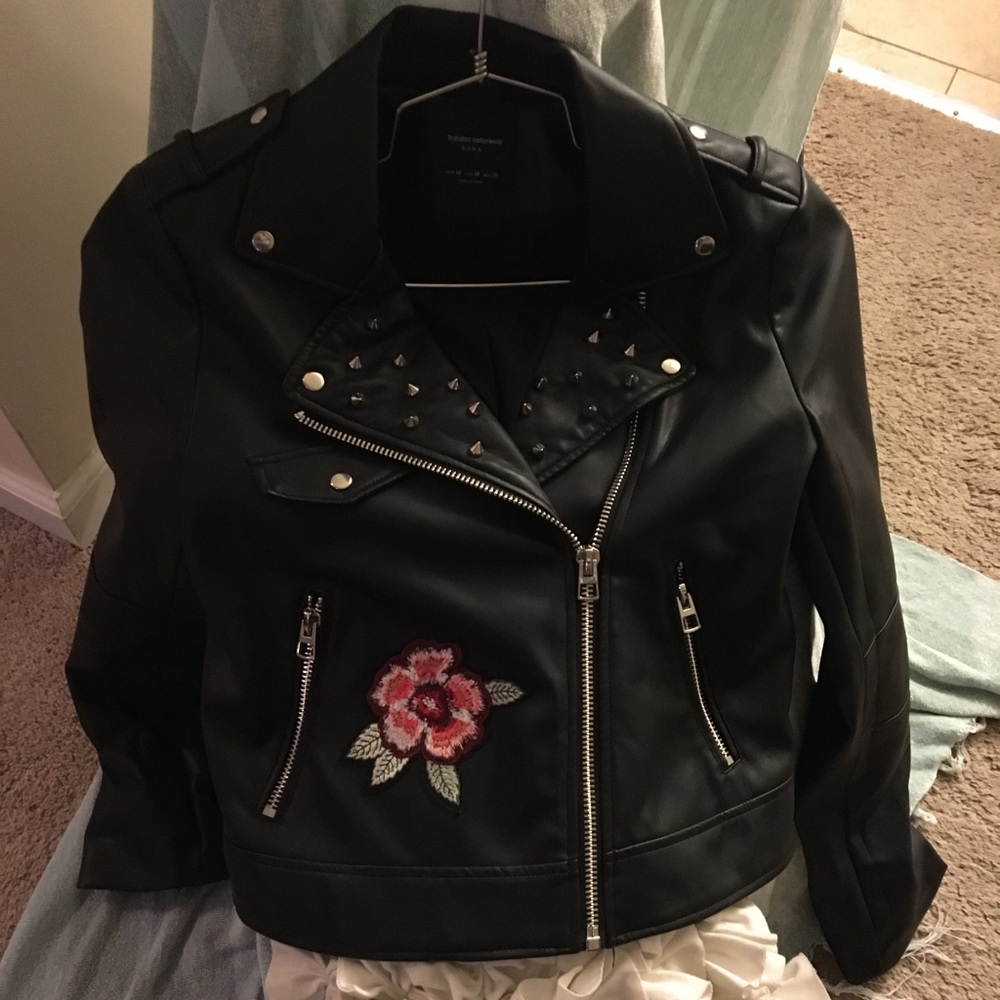 Zara - Black Biker Jacket- Size M